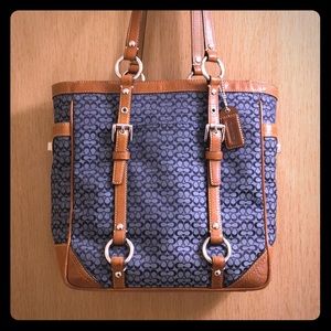 Coach Gallery Signature Jacquard Tote